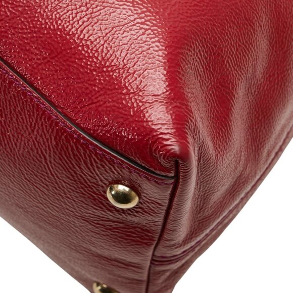 GUCCI Red Leather Shoulder Bag - Picture 8 of 16